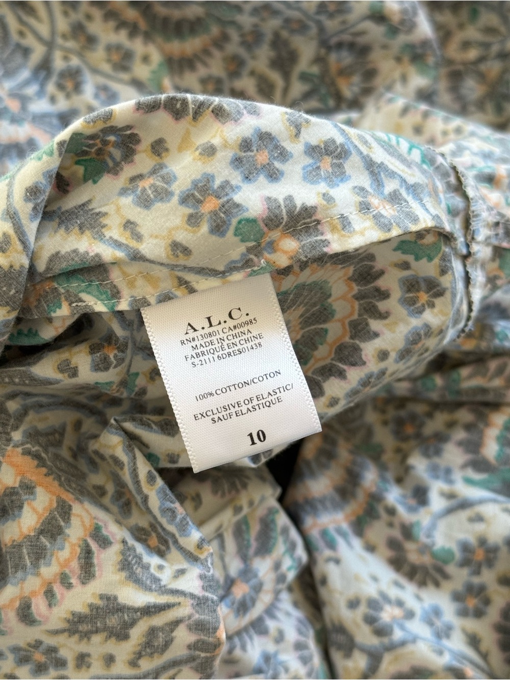 A.L.C. Rhodes Floral Open Back Maxi Dress 10 - Picture 7 of 7